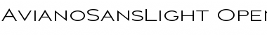 Download Aviano Sans Light Light Font Title Preview