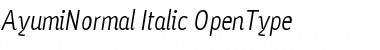 Download AyumiNormal Italic Font Title Preview