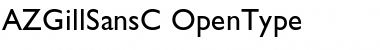 Download AZGillSansC Regular Font Title Preview