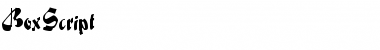 Download BoxScript Regular Font Title Preview