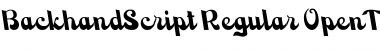 Download BackhandScript Regular Font