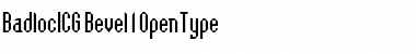 Download BadlocICG Bevel Font Title Preview