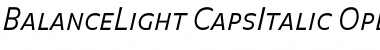 Download BalanceLight CapsItalic Font Title Preview