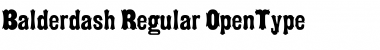 Download Balderdash Regular Font Title Preview