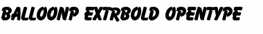 Download Balloon P Extra Bold Font Title Preview