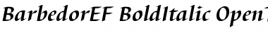 Download BarbedorEF BoldItalic Font Title Preview