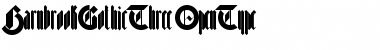 Download Barnbrook GothicThree Font Title Preview