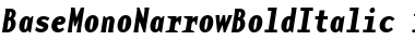 Download BaseMono Bold Italic Font Title Preview