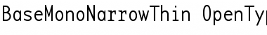 Download BaseMono NarrowThin Font Title Preview