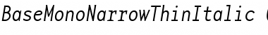 Download BaseMono Medium Italic Font Title Preview