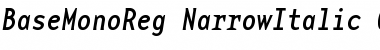 Download BaseMonoReg-Narrow RomanItalic Font Title Preview