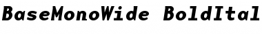 Download BaseMonoWide BoldItalic Font Title Preview