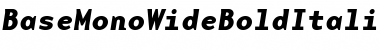 Download BaseMono Bold Italic Font Title Preview