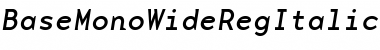 Download BaseMono Medium Italic Font Title Preview