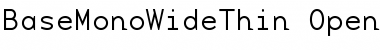 Download BaseMono WideThin Font Title Preview