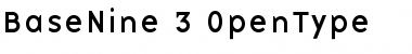 Download BaseNine Regular Font Title Preview