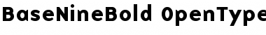 Download BaseNine Bold Font Title Preview