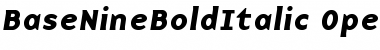 Download BaseNine Bold Italic Font Title Preview