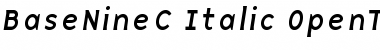 Download BaseNineC Italic Font Title Preview