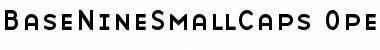 Download BaseNineSmallCaps Regular Font Title Preview