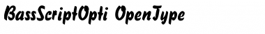 Download BassScriptOpti Regular Font Title Preview
