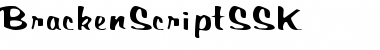 Download BrackenScriptSSK Regular Font Title Preview