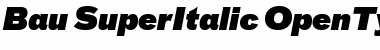 Download Bau-SuperItalic Regular Font Title Preview