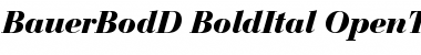 Download Bauer Bodoni D Bold Italic Font Title Preview