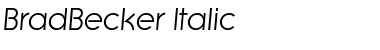 Download BradBecker Italic Font Title Preview
