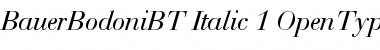Download Bauer Bodoni Italic Font Title Preview