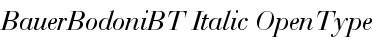 Download Bauer Bodoni Italic Font Title Preview
