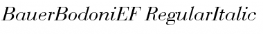 Download BauerBodoniEF RegularItalic Font Title Preview