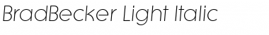 Download BradBecker-Light Italic Font Title Preview