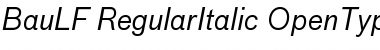 Download BauLF-RegularItalic Regular Font Title Preview
