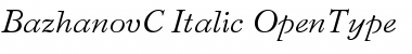 Download BazhanovC Italic Font Title Preview