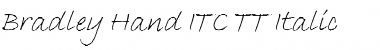 Download Bradley Hand ITC TT Italic Font Title Preview