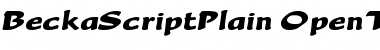 Download Becka Script Plain Font Title Preview