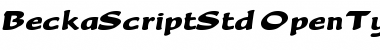Download Becka Script Std Regular Font Title Preview