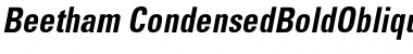 Download Beetham CondensedBoldOblique Font Title Preview