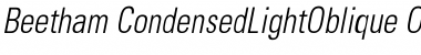 Download Beetham CondensedLightOblique Font Title Preview