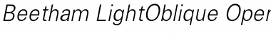 Download Beetham LightOblique Font Title Preview
