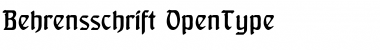 Download Behrensschrift Regular Font Title Preview