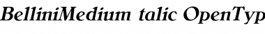 Download BelliniMediumItalic Regular Font Title Preview