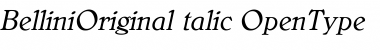 Download BelliniOriginalItalic Regular Font Title Preview