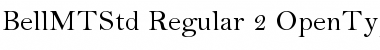 Download Bell MT Std Regular Font Title Preview