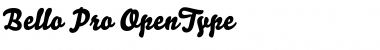 Download Bello Pro Regular Font Title Preview