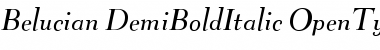 Download Belucian DemiBoldItalic Font Title Preview
