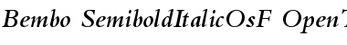 Download Bembo Semibold Italic Oldstyle Figures Font