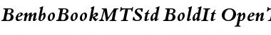 Download Bembo Book MT Std Bold Italic Font Title Preview