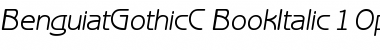 Download BenguiatGothicC Italic Font Title Preview